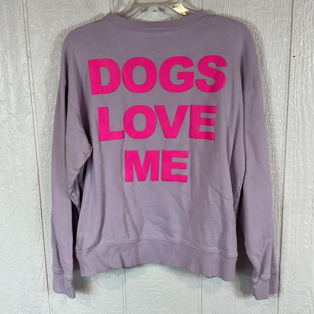 Wildfox Dogs Love Me Lavender Sweatshirt - Picture 3 of 3